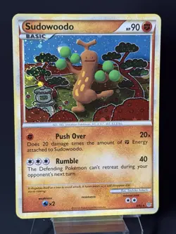 Pokemon TCG 9/95 Sudowoodo HGSS Unleashed Holo *SWIRL* Rare LP - Image 5
