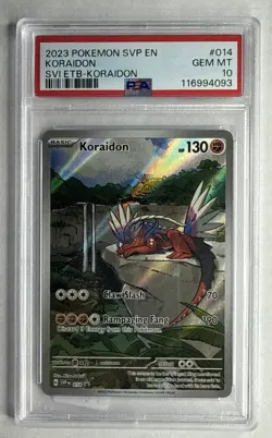 2023 Pokemon SV Promos Koraidon 014 PSA 10 Gem Mint Black Star Promo SVI ETB - Image 1