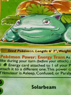 Venusaur Holo 15/102 Pokemon TCG Base Set Unlimited 1999 - Image 4