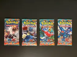 Pokemon TCG set of 4 Russian XY Furious Fists booster packs - Image 1