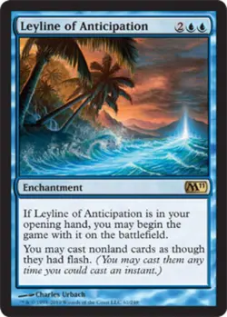 Moderate Play, English MTG Regular Leyline of Anticipation Magic 2011 Magic the - Image 1