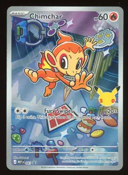 2026 Pokemon TCG 1st Partner Chimchar Illustration Black Star Promo 041 MEP EN - Image 1