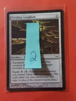 2003 Magic The Gathering Mirrodin #270 Viridian Longbow, C, NF, Arti., cd2 - Image 3