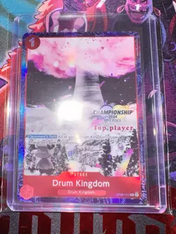 Drum Kingdom OP08-020 ONE PIECE TCG 2024 Championship top player -NM English Car - Image 1