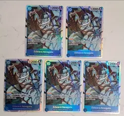 x5 One Piece TCG Carrying His Will EDWARD.N.NEWGATE Super Rare OP13-042 SR Holo - Image 2