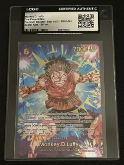 Monkey D. Luffy Premium Best Vol. 2 EB02-061 SEC SP Ver. - CGC Authenticated - Image 1