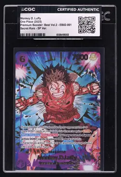 Monkey D. Luffy Premium Best Vol. 2 EB02-061 SEC SP Ver. - CGC Authenticated - Image 3