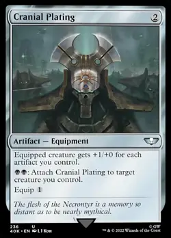 1 x Cranial Plating - Surge Foil - Universes Beyond: Warhammer 40,000 - NM-Mint - Image 1