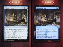 Treasure Cruise *Magic Altered Hand Painted Extended Art* NM MTG Erich - Image 2