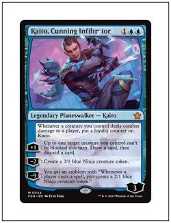 1x Kaito, Cunning Infiltrator, Foundations, Magic MTG NM - Image 1