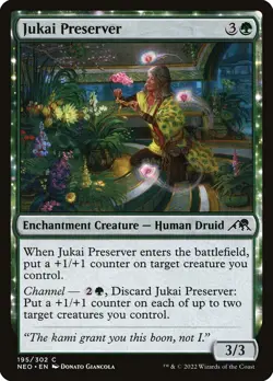 MTG Magic the Gathering Jukai Preserver (195/572) Kamigawa Neon Dynasty NM - Image 1