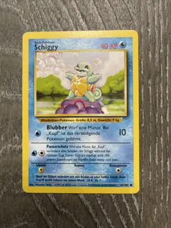 German Pokemon TCG Squirtle (Schiggy) 63/102 Base Set (1999) A - Image 1