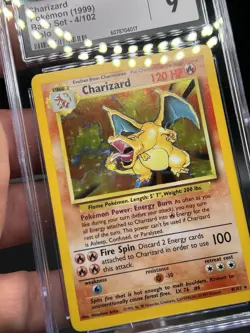 Charizard 4/102 Holo Rare - CGC Mint 9 - Base set Unlimited - Pokemon TCG 1999 - Image 2