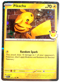 Pokemon PIKACHU! w/Edge Galaxy Swirl + FREE extra Rare card! - Image 1