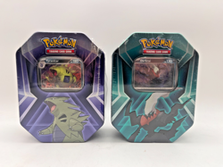 2x POKEMON TRADING CARD GAME TRIPLE WHAMMY TINS DARKRAI & TYRANITAR SEALED - Image 1