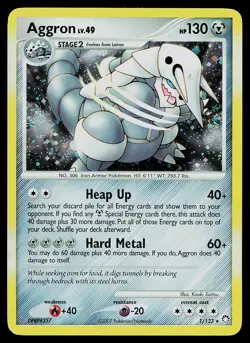 Pokemon Card - Aggron Mysterious Treasures 1/123 Holo Rare - Image 1