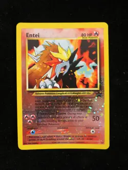Pokemon Entei Reverse Holo Black Star Promo 34 LP Card English - Image 1