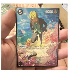 Bandai One Piece Card Game Sanji ST14-003 SR Alt Art Foil 6000 5 Cost - Image 1