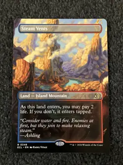 Magic the Gathering MTG - Steam Vents (Borderless) - Lorwyn Eclipsed - Image 1