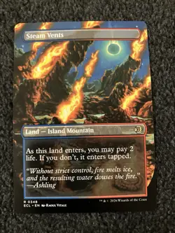 Magic the Gathering MTG - Steam Vents (Borderless) - Lorwyn Eclipsed - Image 2