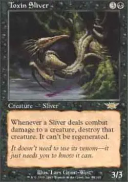 1x Toxin Sliver - Foil Heavy Play, English Legions MTG Magic - Image 1