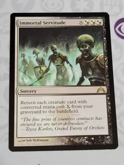 C3237 MAGIC MTG GATECRASH IMMORTAL SERVITUDE LP RARE #220 - Image 1