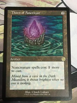 C5019 MAGIC GATHERING MTG BROTHERS' WAR THORN OF AMETHYST #60 RARE LP RETRO - Image 1