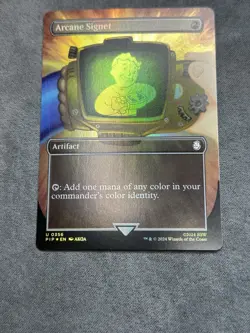 MTG Arcane Signet #356 (Borderless) Universes Beyond: Fallout Set Foil - Image 3