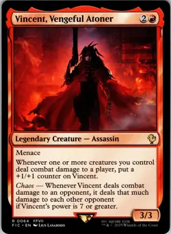 Vincent, Vengeful Atoner 64 R Commander: FINAL FANTASY Magic: The Gathering NM - Image 1