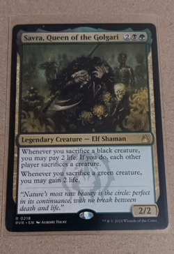 Savra, Queen of the Golgari #218, MTG: Ravnica Remastered, Regular English LP - Image 1