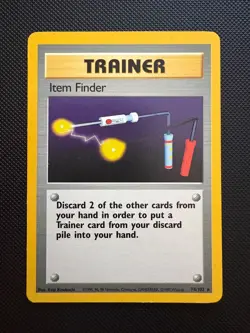 Vintage Pokemon TCG - Item Finder 74/102 Rare Trainer - Base Set - MP - Image 1