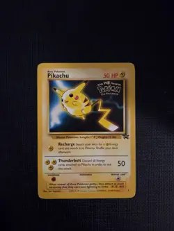 Pokemon Movie Pikachu Black Star Promo 4 - MP Vintage WOTC - Image 1