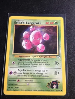 Pokemon TCG Erika's Exeggcute Gym Heroes 77/132 Regular Unlimited Common MP - Image 1