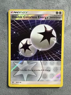 Double Colorless Energy 69/73 Shining Legends Pokemon Reverse Holo Foil - Image 1