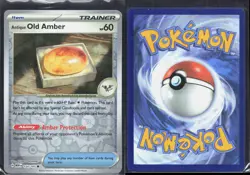 ANTIQUE OLD AMBER 154/165 C 151 POKEMON REVERSE HOLO NM/M - Image 1