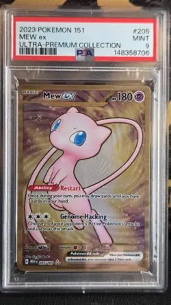 Pokemon TCG Mew ex 151 UPC Promo (METAL) 205/165 Hyper Rare PSA MINT 9 - Image 1