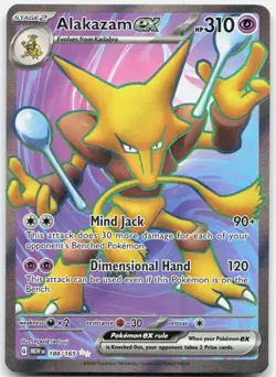Pokemon TCG Alakazam ex SV: Scarlet & Violet 151 Ultra Rare 188/165 Holo - Image 1