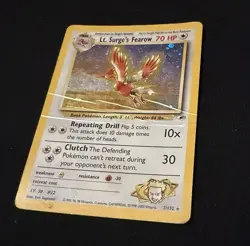 Lt. Surge's Fearow Gym Heroes 7/132 Holo Rare English 2000 WOTC 70HP - Image 1