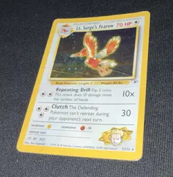 Lt. Surge's Fearow Gym Heroes 7/132 Holo Rare English 2000 WOTC 70HP - Image 2