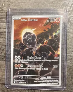 Paldean Tauros 218/193 Illustration Rare Paldea Evolved Pokemon Holo Near Mint - Image 1