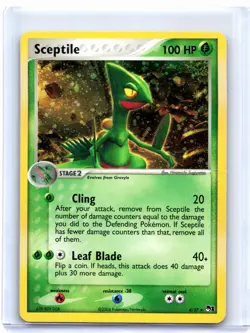 2004 Pokemon—Sceptile #4/17 POP Series 1—Rare Holo [Moderately Played] - Image 1