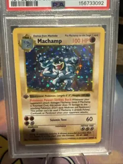 1999 POKEMON GAME #8 MACHAMP-HOLO 1ST EDITION-SHADOWLESS PSA 6 New Cert! - Image 3