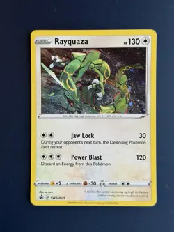 Pokemon TCG Rayquaza - SWSH029 Sword & Shield Black Star Promo NM W/Swirl - Image 1