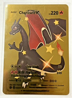 Charizard Purple V Basic Premium Gold Foil Fan Art Vinyl Textured Pokemon - Image 4