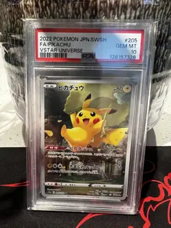 2022 Pokemon SWSH VSTAR Pikachu #205/172 Japanese Universe, PSA 10 - Image 1