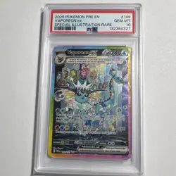 Pokemon 2025 SV Prismatic Evolutions Vaporeon ex 149/131 SIR Holo PSA 10 - Image 1