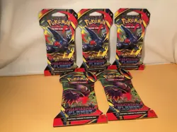 Pokemon Mega Evolution Phantasmal Flames Sleeved Booster Packs 5 Total. - Image 3