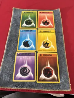 WOTC Vintage Pokemon Energy Set (6) 1999 Base Set LP Deck Builders Vintage Lot - Image 1