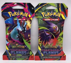 Pokemon Mega Evolution Phantasmal Flames Sleeved Booster 2 Pack Gengar Charizard - Image 1