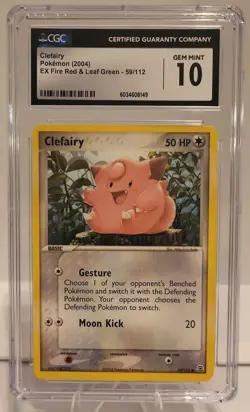 Clefairy Pokemon (2004) EX Fire Red Leaf Green 59/112 CGC 10 GEM MINT - Image 1